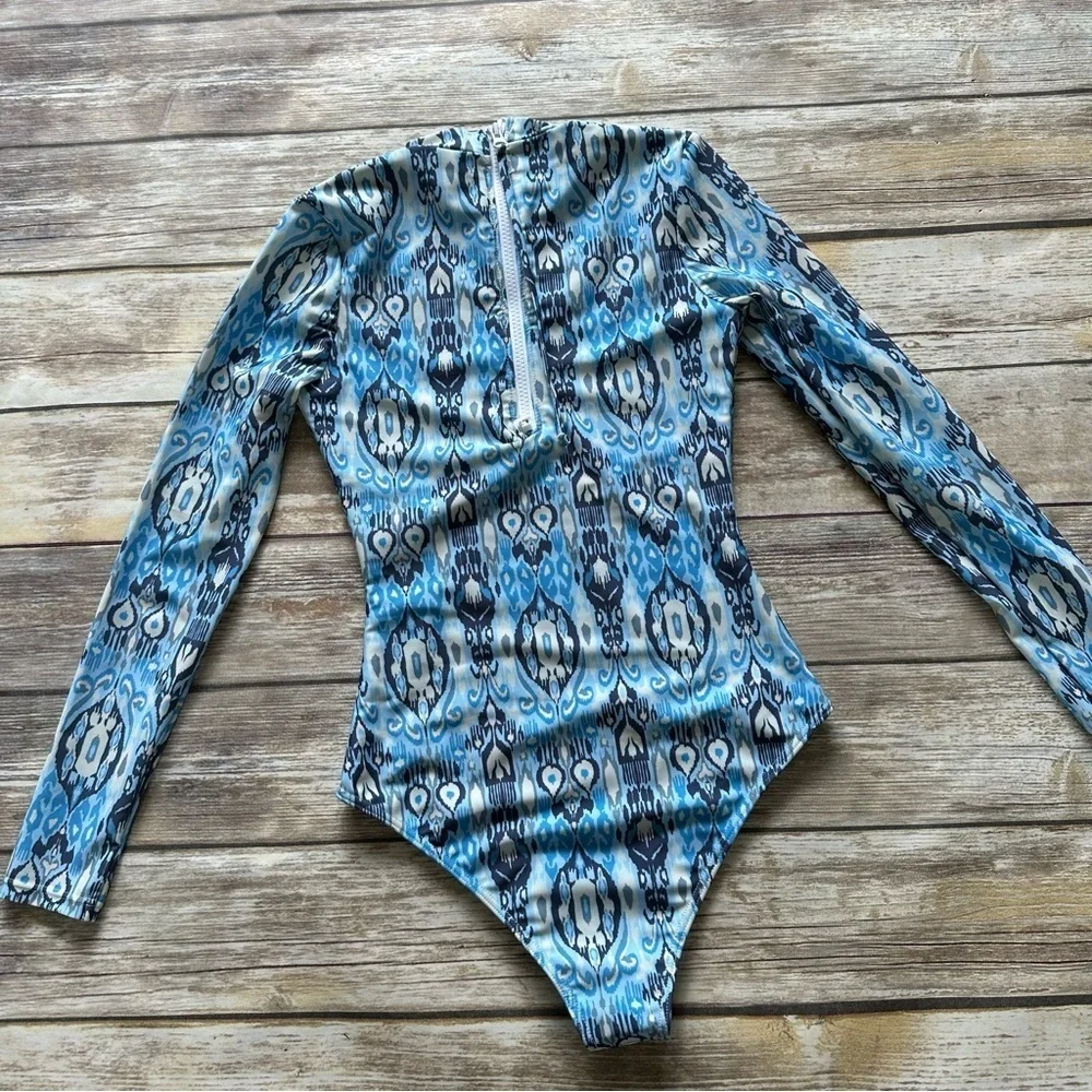 New Sisstrevolution Ikat Nora One Piece Swimsuit Long Sleeve S